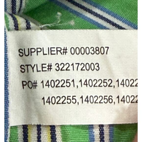 Ralph Lauren Boys Long Sleeve Green Strip Shirt Boys Sz 6 (06) - Picture 6 of 9